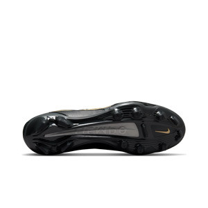 Nike Tiempo Legend 9 Pro FG - Botas de fútbol de piel Nike FG para césped natural o artificial de última generación - negras, doradas