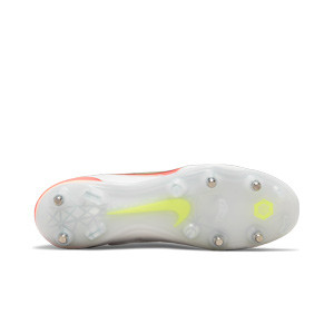 Nike Tiempo Legend 9 Elite SG-PRO AC - Botas de fútbol de piel de canguro Nike SG con tacos de alúminio para césped natural blando - blancas, amarillas flúor