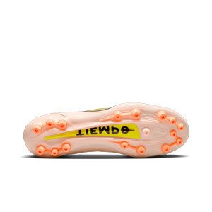Nike Tiempo Legend 9 Elite AG - Botas de fútbol de piel de canguro Nike AG para césped artificial - naranja pálido