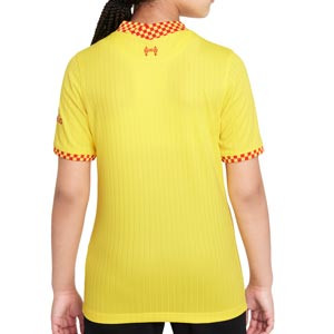 Camiseta Nike Liverpool 3a niño 2021 2022 Stadium - Camiseta tercera equipación infantil Nike del Liverpool FC 2021 2022 - amarilla