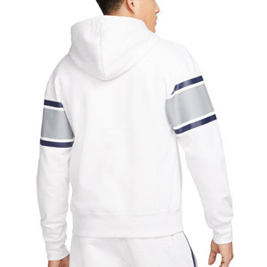 Sudadera Nike PSG x Jordan Fleece - Sudadera con capucha de algodón Nike x Jordan del París Saint-Germain - blanco roto