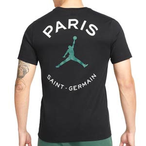 Camiseta Nike PSG x Jordan Logo - Camiseta de algodón Nike del París Saint-Germain - negra
