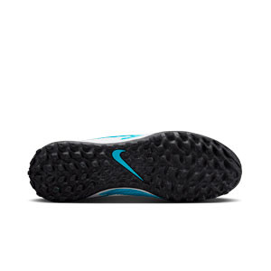 Nike Phantom GX Academy DF TF - Zapatillas de fútbol multitaco con tobillera Nike TF suela turf - blancas, azul celeste