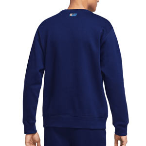 Sudadera Nike Inglaterra Sportswear Club Crew - Sudadera de algodón de paseo Nike de Inglaterra - azul marino