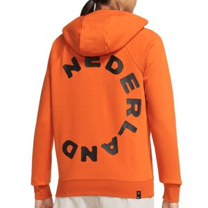 Sudadera Nike Holanda mujer Essential Hoodie Fleece - Sudadera con capucha de algodón para mujer Nike de Holanda - naranja