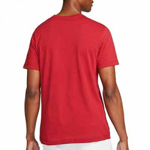 Camiseta de algodón Nike Liverpool Swoosh - Camiseta de manga corta de algodón Nike del Liverpool - granate