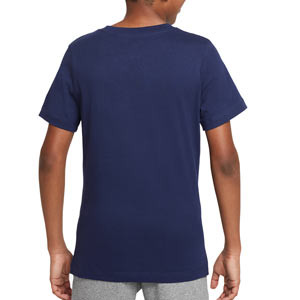 Camiseta de algodón Nike Tottenham niño Swoosh - Camiseta de manga corta infantil de algodón Nike del Tottenham - azul marino