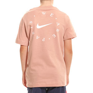 Camiseta Nike PSG niño Voice - Camiseta infantil de algodón Nike del Paris Saint-Germain - rosa