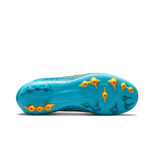 Nike Mercurial Jr Superfly 8 Academy AG - Botas de fútbol infantiles con tobillera Nike AG para césped artificial - azules cian