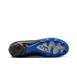 Nike Mercurial Zoom Superfly 9 Elite AG-PRO - Botas de fútbol con tobillera Nike AG-PRO para césped artificial - negras, azul marino