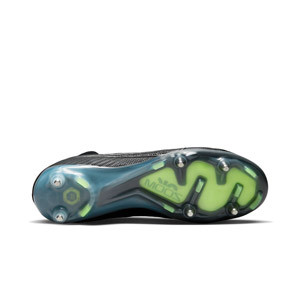 Nike Mercurial Zoom Superfly 9 Elite SG-PRO AC - Botas de fútbol con tobillera Nike SG-PRO AC para césped natural blando - negras