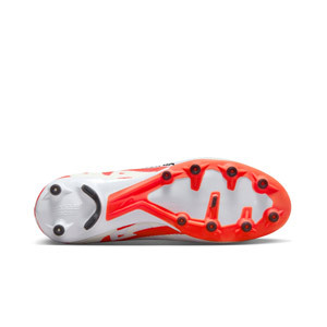 Nike Mercurial Zoom Superfly 9 Pro AG-PRO - Botas de fútbol con tobillera Nike AG-PRO para césped artificial - blancas, rojas