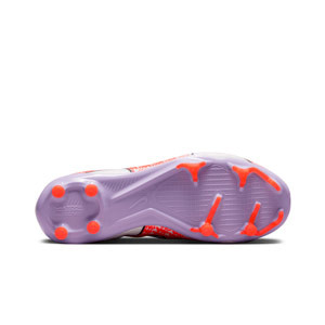 Nike Mercurial Jr Zoom Superfly 9 Pro FG - Botas de fútbol con tobillera infantiles Nike FG para césped natural o artificial de última generación - blancas