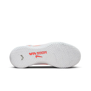 Nike Mercurial Jr Zoom Vapor 15 Academy IC - Zapatillas de fútbol sala infantiles Nike suela lisa IC - rojas, blancas