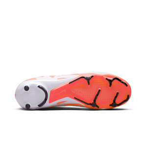 Nike Mercurial Zoom Superfly 9 Academy FG/MG - Botas de fútbol con tobillera Nike FG/MG para césped artificial - rojas, blancas