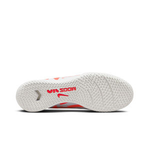 Nike Mercurial Zoom Superfly 9 Academy IC - Zapatillas de fútbol sala con tobillera Nike suela lisa IC - blancas, rojas