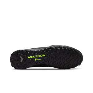 Nike Mercurial Zoom Superfly 9 Academy TF - Zapatillas de fútbol multitaco con tobillera Nike TF suela turf - negras