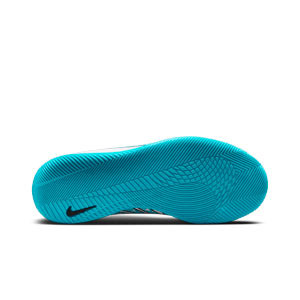 Nike Mercurial Jr Vapor 15 Club IC - Zapatillas de fútbol sala infantiles Nike suela lisa IC - blancas, azul celeste