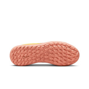 Nike Mercurial Jr Vapor 15 Club TF - Zapatillas de fútbol infantiles multitaco Nike suela turf - amarillas, naranjas