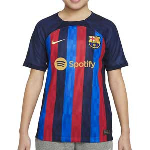 Camiseta Nike Barcelona niño Lewandowski 22-23 DF Stadium - Camiseta de la primera equipación infantil de Robert Lewandowski Nike del FC Barcelona 2022 2023 - azulgrana