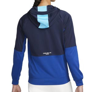 Sudadera Nike Chelsea mujer Dri-Fit Travel Hoodie - Sudadera de algodón con capucha para mujer Nike - azul marino