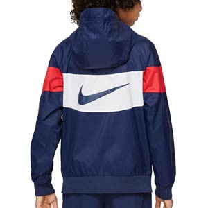 Chaqueta Nike PSG niño Hoodie himno - Chaqueta con capucha infantil Nike del París Saint-Germain - azul marino