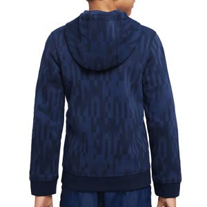 Sudadera Nike Barcelona niño Sportswear Hoodie Club Graphics - Sudadera de algodón con capucha infantil Nike del FC Barcelona - azul marino