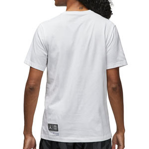 Camiseta Nike PSG x Jordan Wordmark - Camiseta de manga corta de algodón Nike PSG x Jordan - blanca