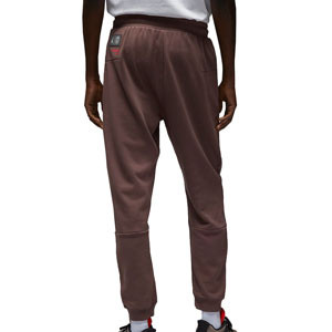 Pantalón Nike PSG x Jordan Fleece - Pantalón largo de algodón Nike x Jordan del París Saint-Germain - marrón