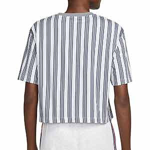 Camiseta Nike PSG x Jordan mujer Graphics - Camiseta de manga corta de algodón para mujer Nike del Paris Saint-Germain - gris, blanca