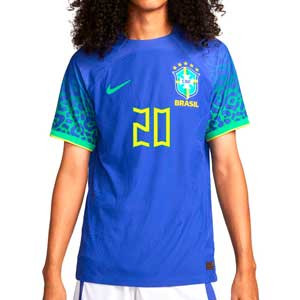 Camiseta Nike 2a Brasil Vinicius Jr 22 23 Dri-Fit ADV Match - Camiseta auténtica primera equipación de Vinicius Jr Nike de la selección brasileña 2022 2023 - azul