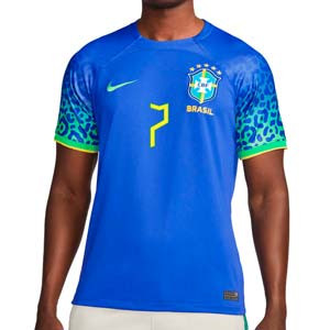 Camiseta Nike 2a Brasil Vinicius 2022 2023 Dri-Fit Stadium - Camiseta de la segunda equipación Nike de Brasil Vinicius Jr 2022 2023 - azul