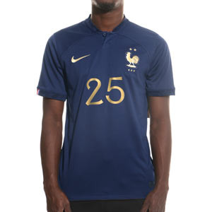 Camiseta Nike Francia Camavinga 2022 2023 Dri-Fit Stadium - Camiseta de la primera equipación de Eduardo Camavinga Nike de la selección de Francia 2022 2023 - azul marino