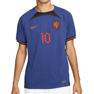 Camiseta Nike 2a Holanda Memphis 2022 2023 Dri-Fit Stadium - Camiseta de la segunda equipación Nike de Holanda Memphis Depay 2022 2023 - azul