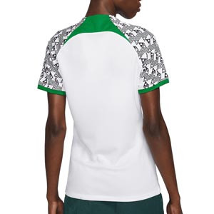 Camiseta Nike 2a Nigeria mujer 2022 2023 Dri-Fit Stadium - Camiseta de mujer segunda equipación Nike de la selección de Nigeria 2022 2023 - blanca