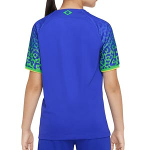 Camiseta Nike 2a Brasil niño 2022 2023 Dri-Fit Stadium - Camiseta infantil de la segunda equipación Nike de Brasil 2022 2023 - azul