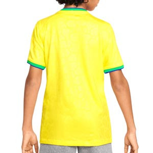Camiseta Nike Brasil niño 2022 2023 Dri-Fit Stadium - Camiseta infantil de la primera equipación Nike de la selección de Brasil 2022 2023 - amarilla