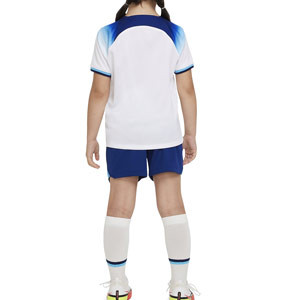 Equipación Nike Inglaterra niño 3 - 8 años 2022 2023 - Conjunto infantil de 3 a 8 años Nike primera equipación selección inglesa 2022 2023 - blanco