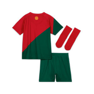 Equipación Nike Portugal bebé 3 - 36 meses 2022 2023 - Conjunto bebé de 3 a 36 meses Nike primera equipación selección portuguesa 2022 2023 - granate, verde