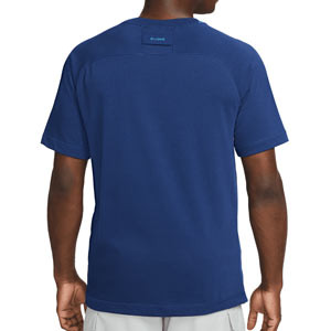 Camiseta algodón Nike Inglaterra Travel - Camiseta de manga corta de algodón Nike de la selección inglesa - azul
