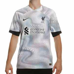 Camiseta Nike 2a Liverpool Virgil 2022 2023 DF ADV Match - Camiseta auténtica de la segunda equipación de Virgil Van Dijk Nike del Liverpool 2022 2023 - blanca