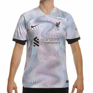 Camiseta Nike 2a Liverpool Salah 2022 2023 Dri-Fit Stadium - Camiseta de la segunda equipación de Mohamed Salah Nike del Liverpool 2022 2023 - blanca