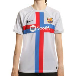 Camiseta Nike 3a Barcelona mujer Alexia 2022 2023 DF Stadium - Camiseta tercera equipación mujer Alexia Putellas Nike FC Barcelona 2022 2023 - gris