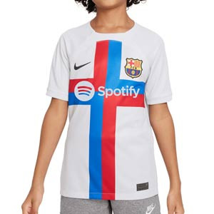 Camiseta Nike 3a Barcelona niño 2022 2023 Alexia DF Stadium - Camiseta tercera equipación mujer Alexia Putellas Nike FC Barcelona 2022 2023 - gris