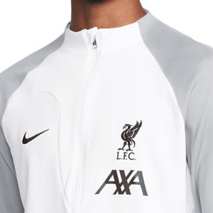 Chaqueta Nike Liverpool Academy Pro himno visitante - Chaqueta de chándal Nike del Liverpool - blanca, gris