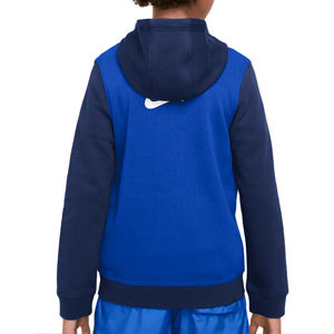 Chaqueta Nike PSG niño Hoodie Club UCL - Chaqueta de chándal con capucha infantil Nike del Paris Saint-Germain de la Champions League - azul