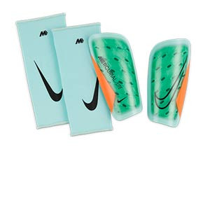 Nike Mercurial Lite - Espinilleras de fútbol Nike con mallas de sujeción - verdes