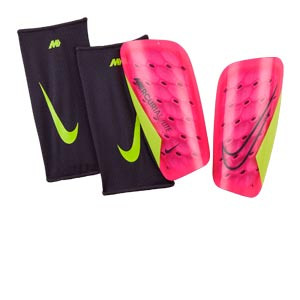 Nike Mercurial Lite - Espinilleras de fútbol Nike con mallas de sujeción - rosas