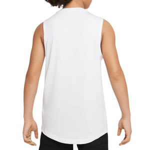 Camiseta tirantes Nike Pro niño Dri-Fit - Camiseta sin mangas infantil de entrenamiento Nike Dri-Fit - blanca