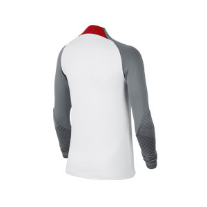 Sudadera Nike Liverpool niño entrenamiento Dri-Fit Strike - Sudadera de entrenamiento infantil Nike del Liverpool FC - blanca, gris